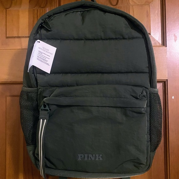PINK Victoria's Secret Men's Olive Backpack - Picture 1 of 7